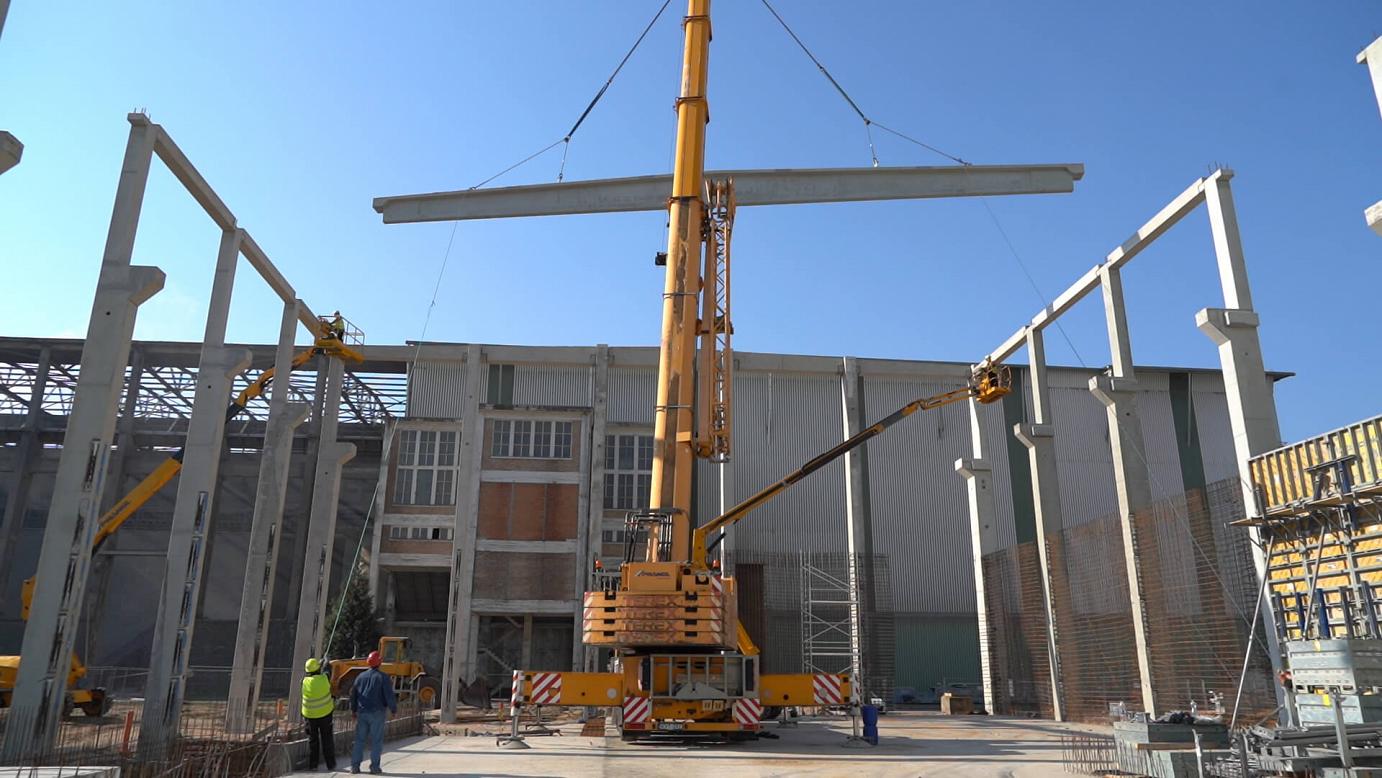 Csarnoképítés a váci cementgyáránál | Első Beton Kft.